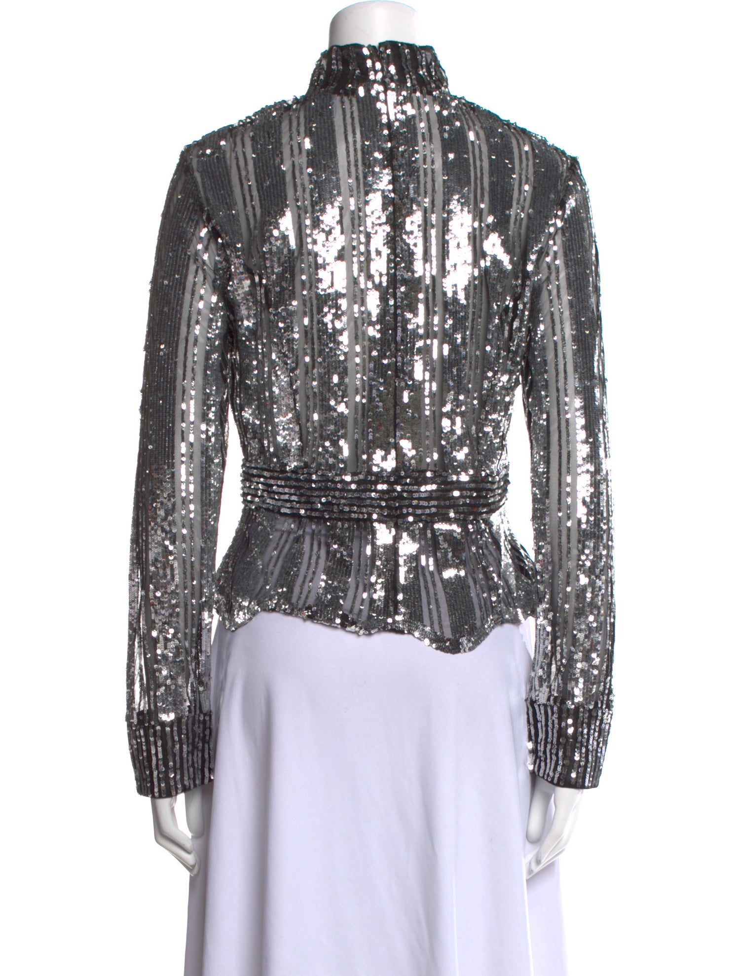 Derek Lam 10 Crosby Mock Neck Long Sleeve Blouse